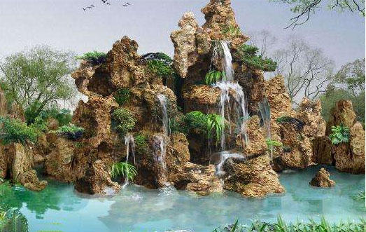 假山噴泉造景